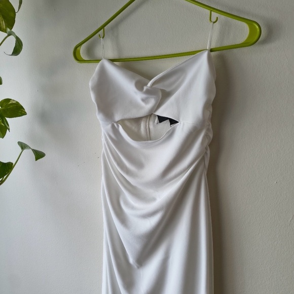 NWT ZARA White Strapless Cutout Maxi Dress - Size Small - Picture 6 of 12